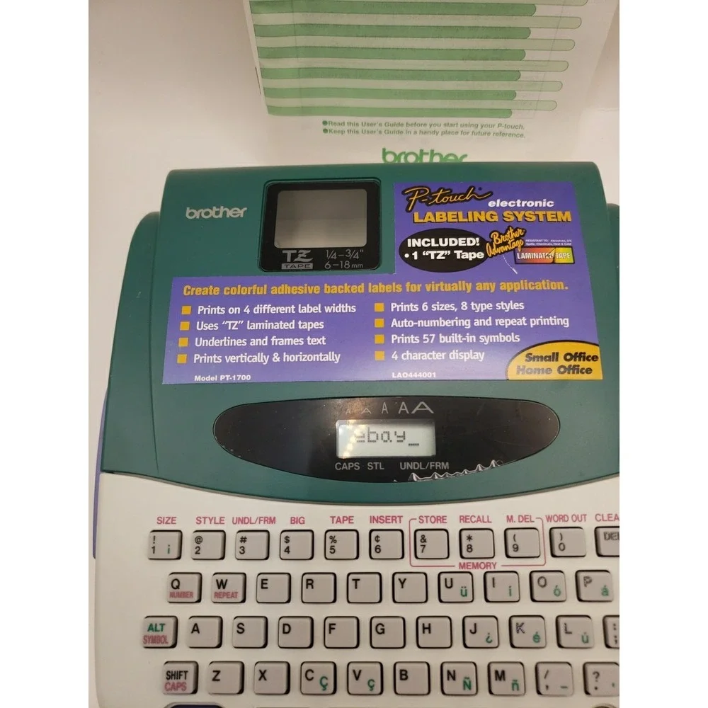 Vintage Brother P-Touch PT-1700 Electronic Labeling System